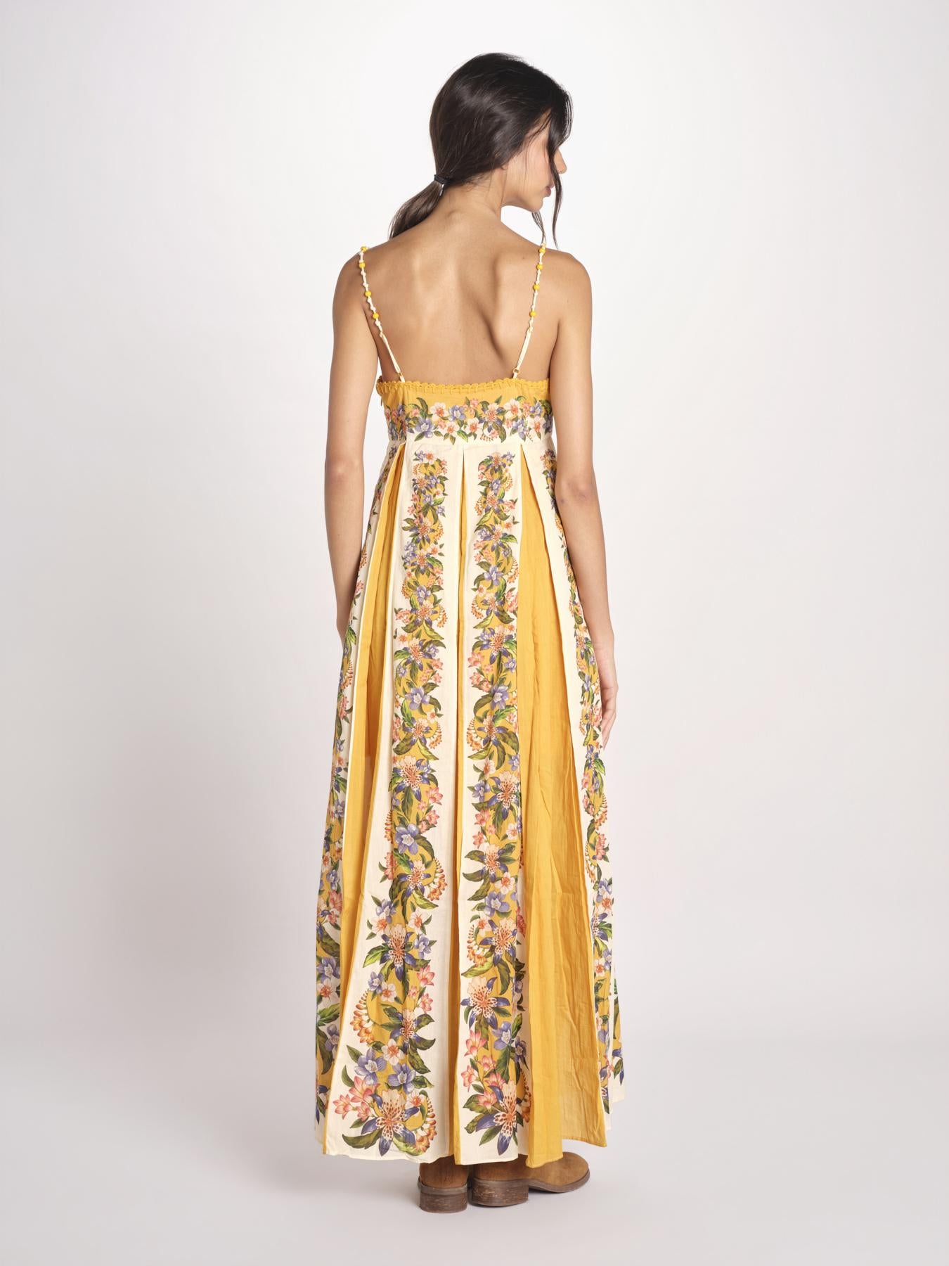 abito lungo a fiori HILO STRIPES DRESS 351309 HILO STRIPES SAND farm rio 