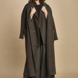 easy shirt in crepon di seta. T2759 DARK BROWN dusan 