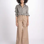 pantalone 4 tasche in misto lino SERENA XML01 183 NOCCIOLA ps don't forget me 