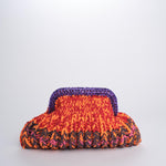 SIS cluctch bag uncinetto multicolor SIS ARANCIO VIOLA nadia dafri 