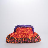SIS cluctch bag uncinetto multicolor SIS ARANCIO VIOLA nadia dafri 