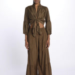 MARIA top con nodo e maniche lunghe MARIA OLIVE laraethnics 
