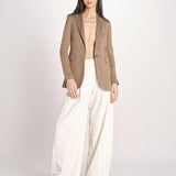 blazer un bottone in lino e cotone FD3962 9150 circolo 1901 