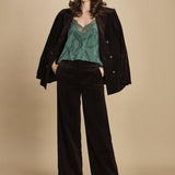 top con spalline sottili e strass. WWCR01310 EMERALD zadig & voltaire 