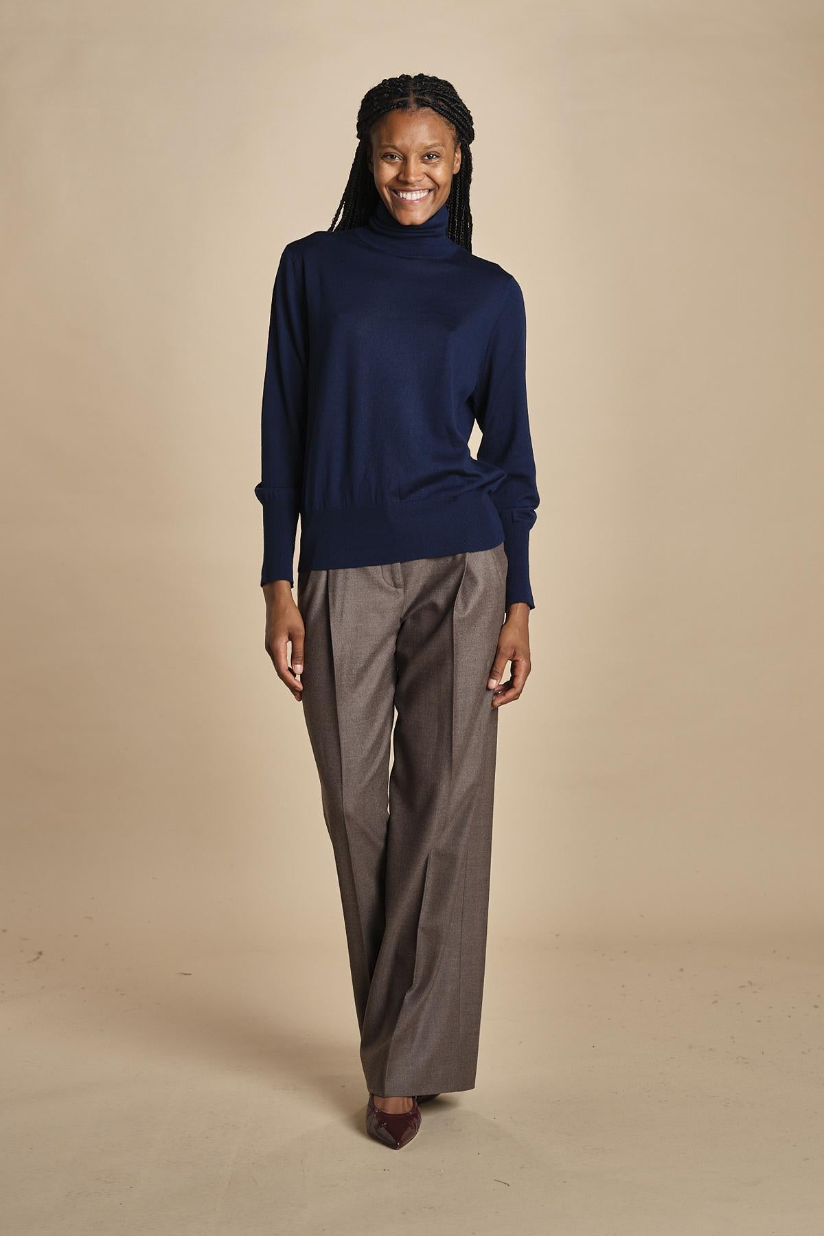 dolcevita over in lana merinos MIL LAU5 E21210 BLU milaura 