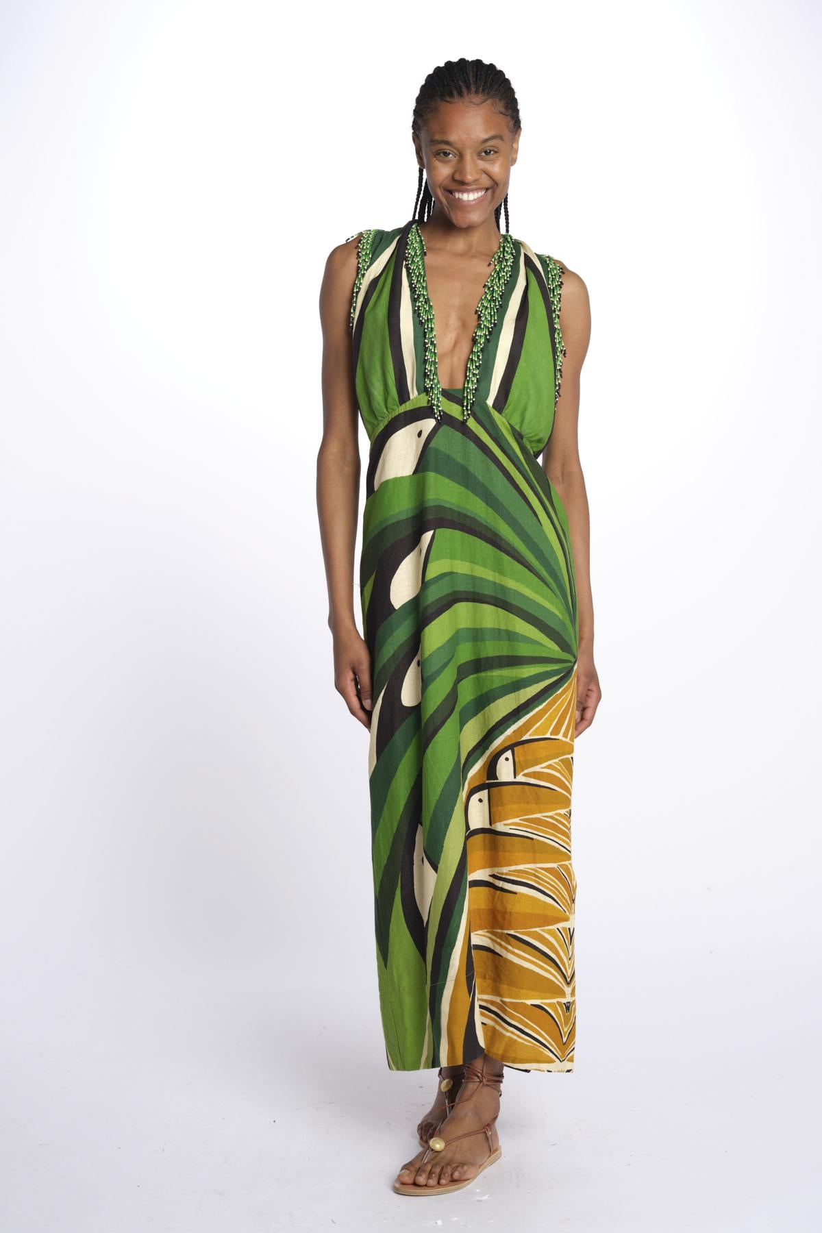 TUCAN tree green dress 331968 GREEN farm rio 