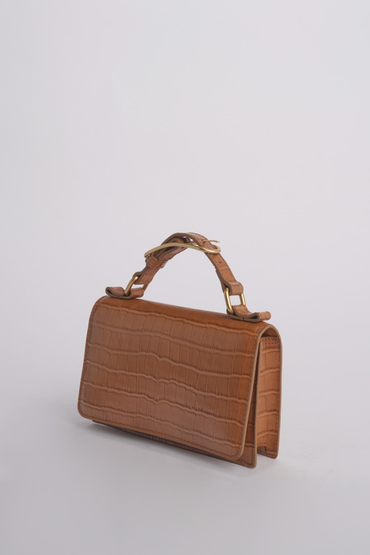 Clutch AUDREY MINI CLUTCH pelle B575CFC CAMEL studio AMELIA 