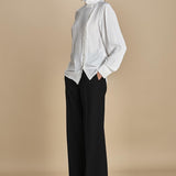 camicia in seta con rouches G0725111 1102 n21 