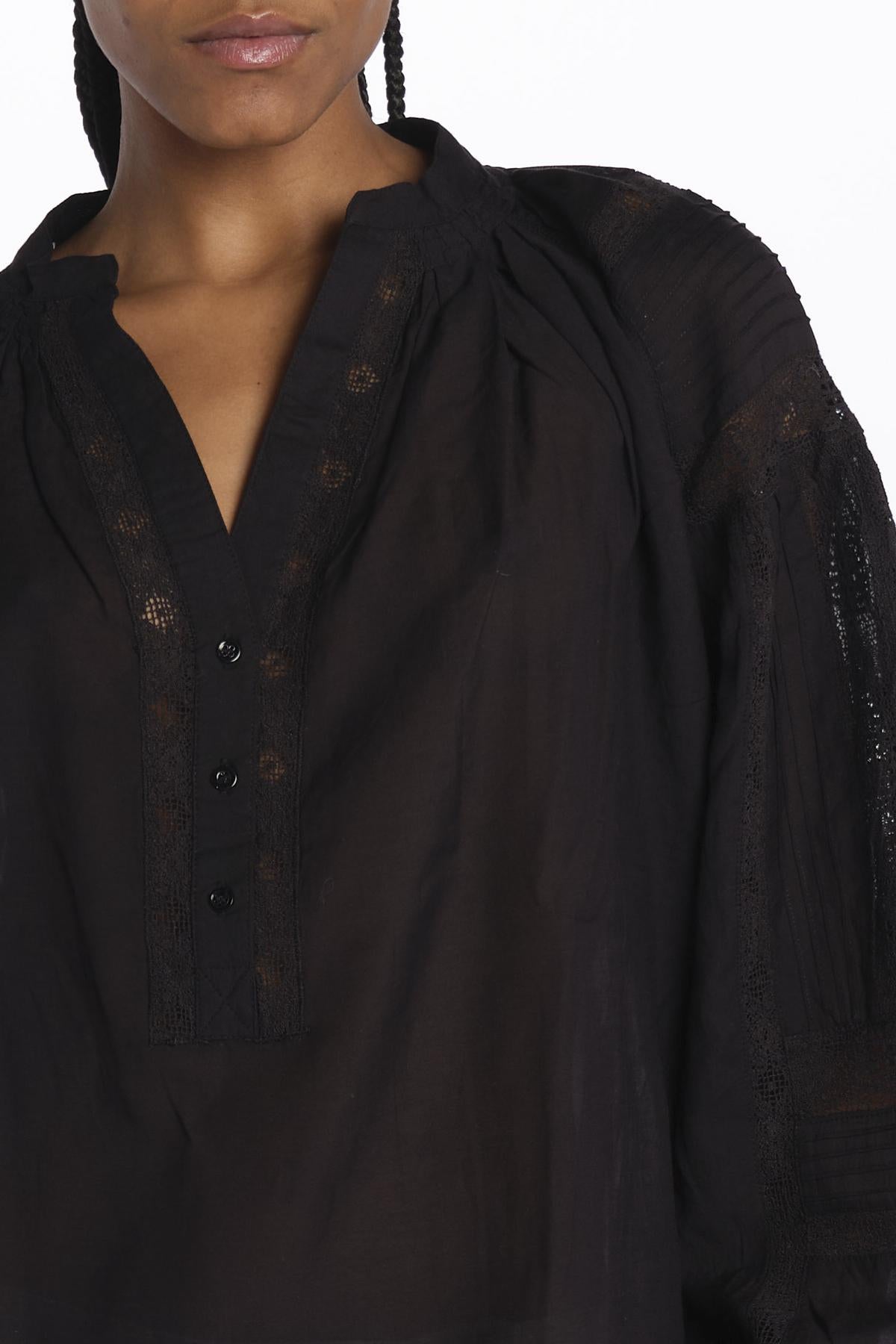Camicia polo pizzo nervature NIPOA NOIR999 vanessa bruno 