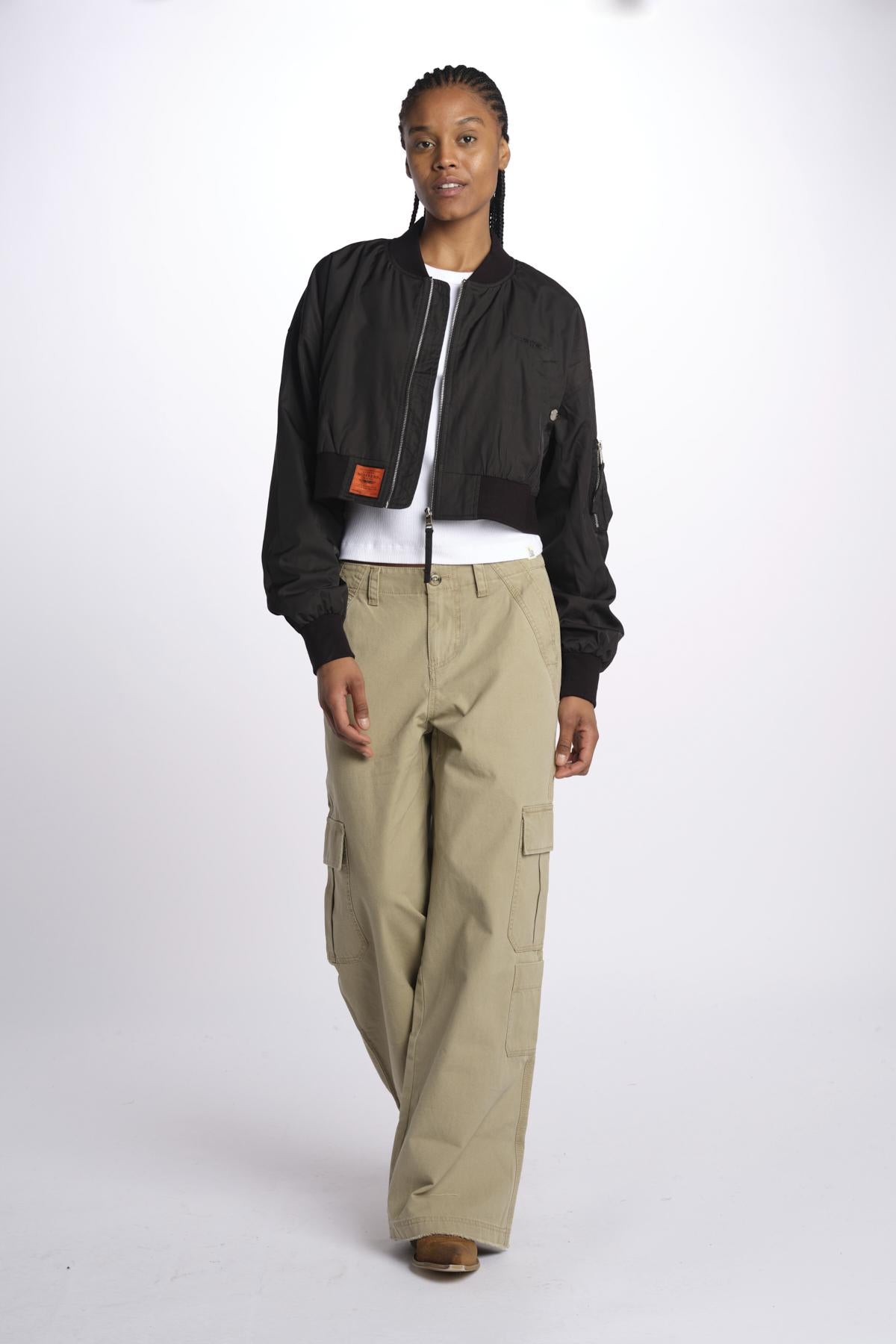MA202 bomber corto donna EVMA202 BLACK bombers original 