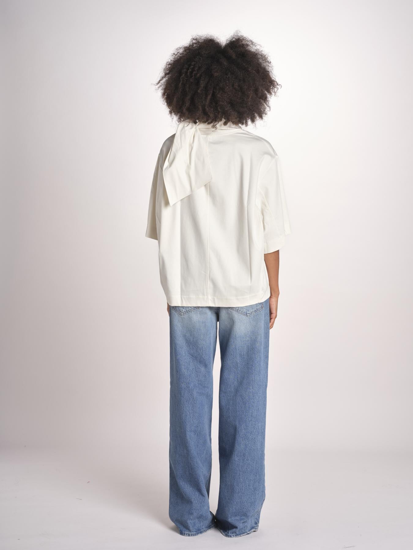 blousa con sciarpa TSH0720HELENA BLANC BLA0126S soeur 