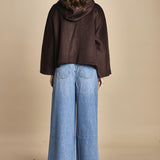 giaccone double con cappuccio KOVE CHOCOLAT ba&sh 