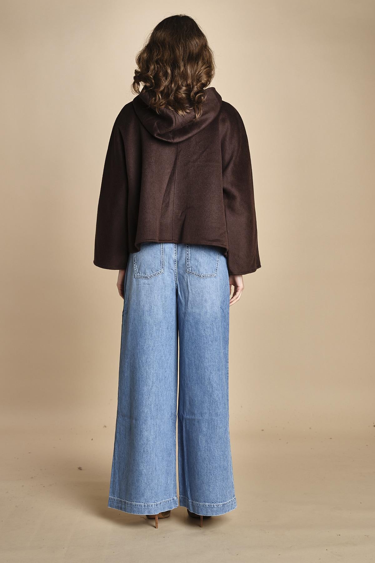 giaccone double con cappuccio KOVE CHOCOLAT ba&sh 