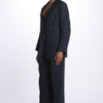 Giacca VALE doppio petto gessata VALE NAVY true avenue 