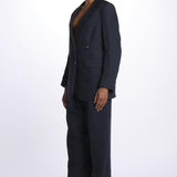 Giacca VALE doppio petto gessata VALE NAVY true avenue 