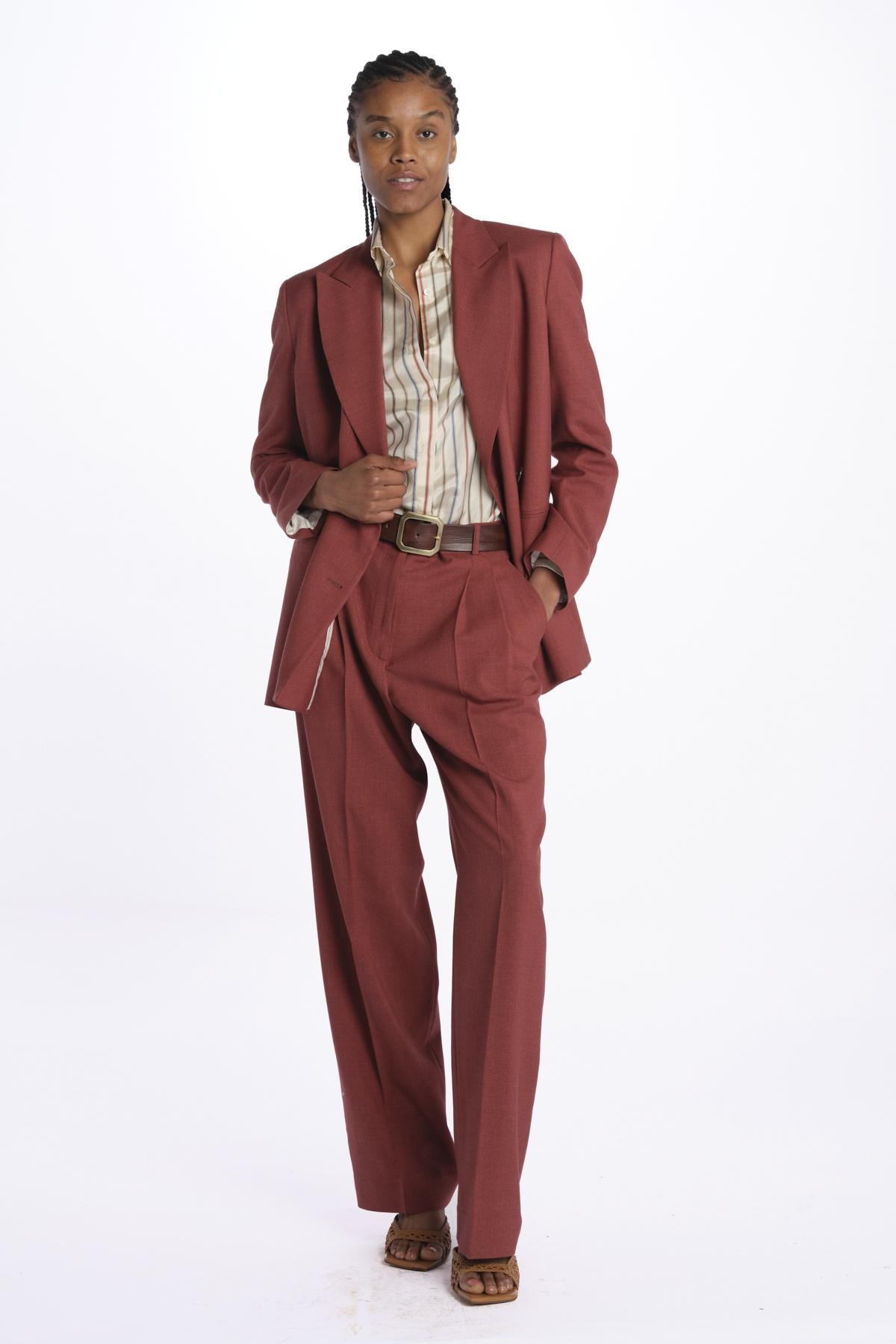 Blazer DENA doppio petto over lana seta DENA 33096786 48 quelledue 