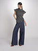 Camicia intarsio maniche alette