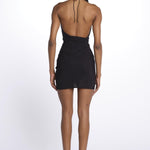 YULIA mini dress YULIA DEEP BLACK amazuìn 