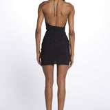 YULIA mini dress YULIA DEEP BLACK amazuìn 