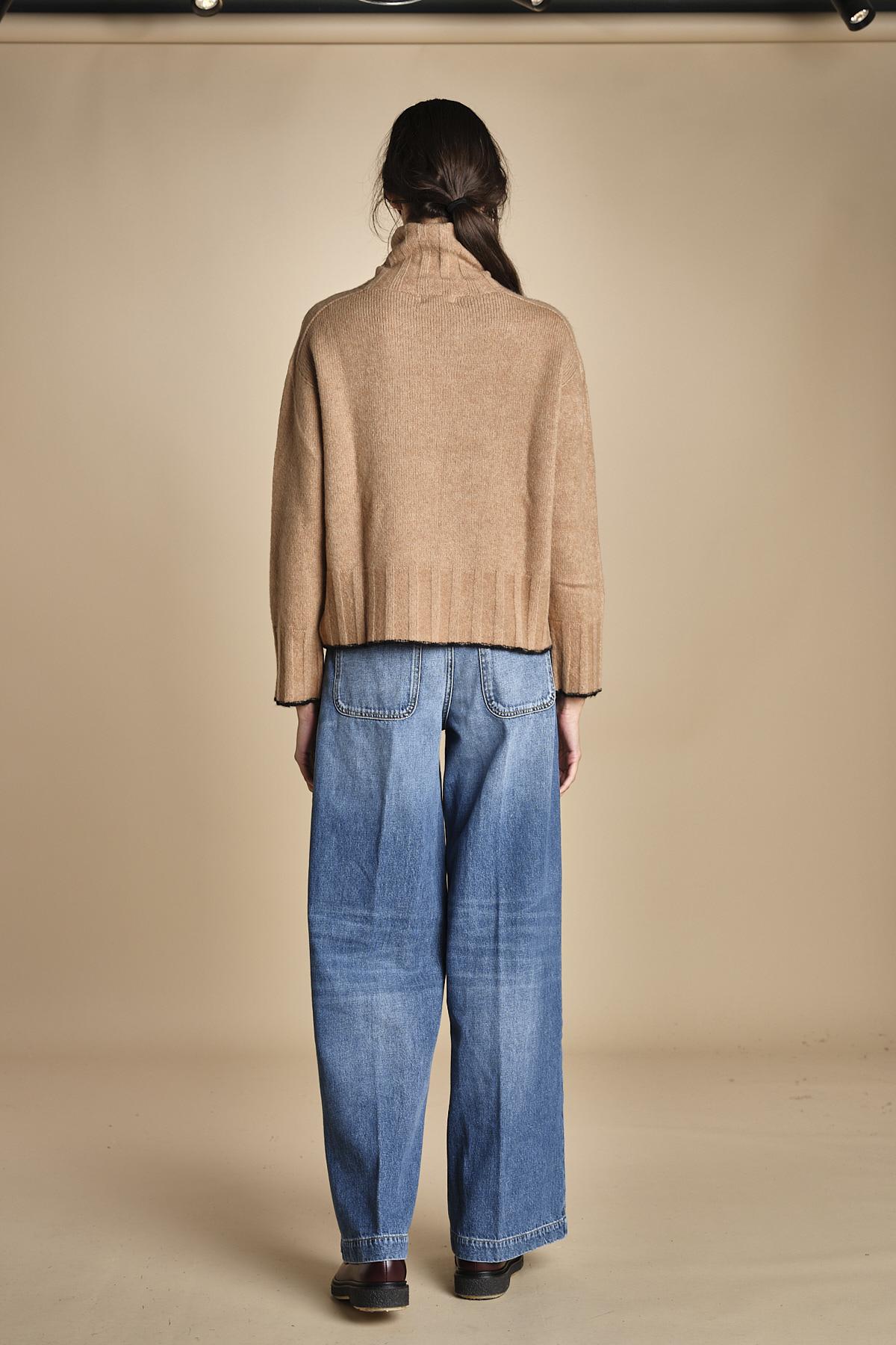 maglia dolcevita over SAMANTHA CAMMELLO NERO tenne' 