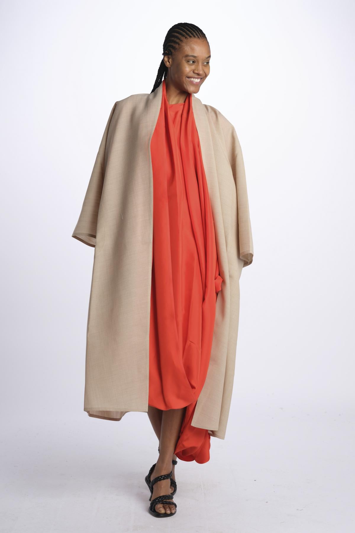 Abito seta con sciarpa DOLPHIN POPPY sofie d'hoore 