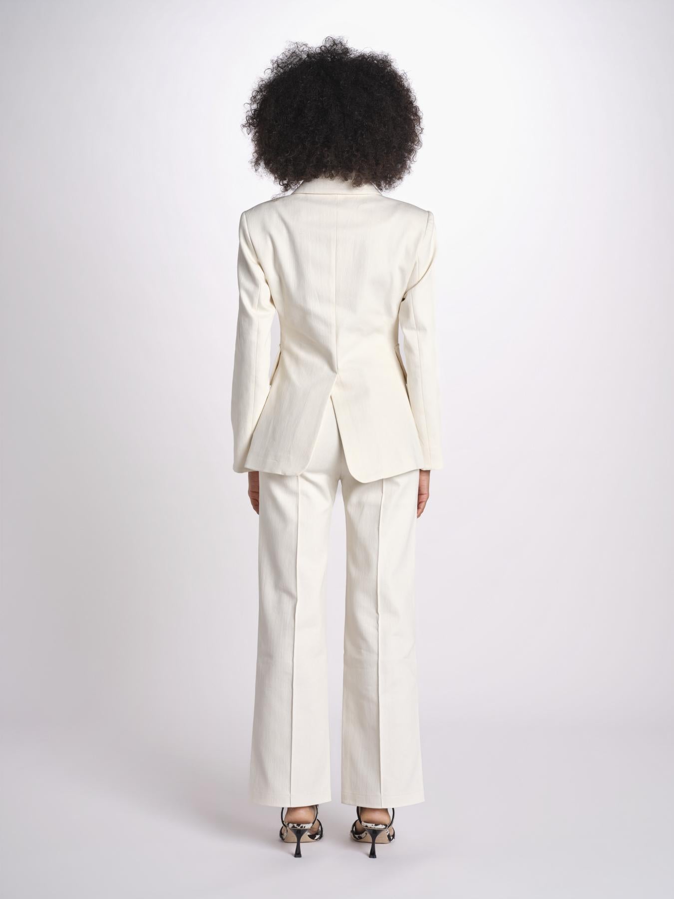 giacca quattro tasche TAMARA 25S4JAC20 ECRU destree 