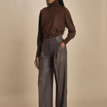 pantalone in flanella con pinces MAFALDA T 357194 73 quelledue 