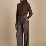 pantalone in flanella con pinces MAFALDA T 357194 73 quelledue 