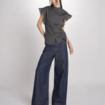 Camicia intarsio maniche alette GIFTY 6EVA04-V09857 ORAGE vanessa bruno 