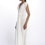 MIKONOS maxi abito con scollo senza maniche MIKONOS IVOIRE laraethnics 