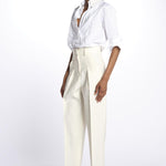 Pantaloni con pences 142706 IVORY lvir 