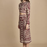 gonna jaquard con fiori PINEAPPLE LOVE 351825 OFF WHITE farm rio 