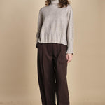 maglia dolcevita in moulinè MIL1 MOULINE 14020 BEIGE milaura 