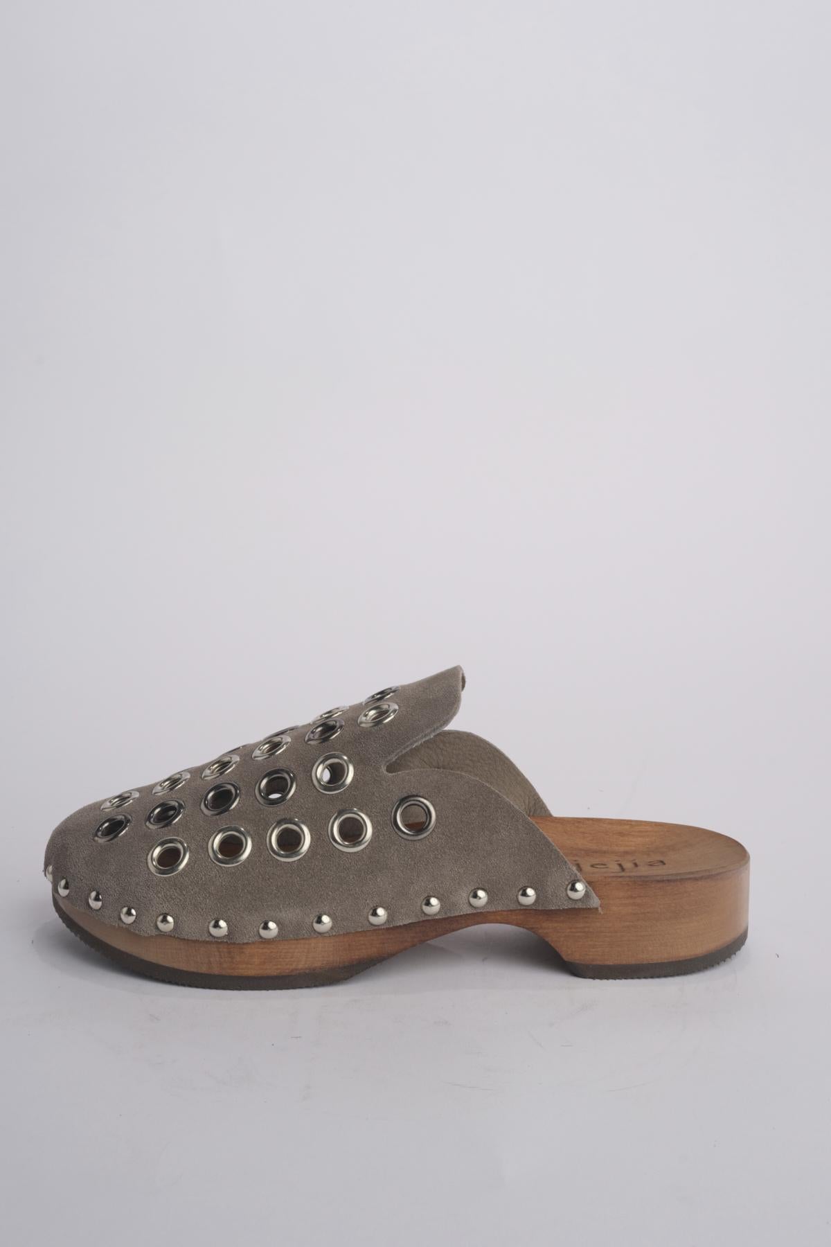 Zoccolo+borchie ROCK CLOGS 2 GREY jejia 