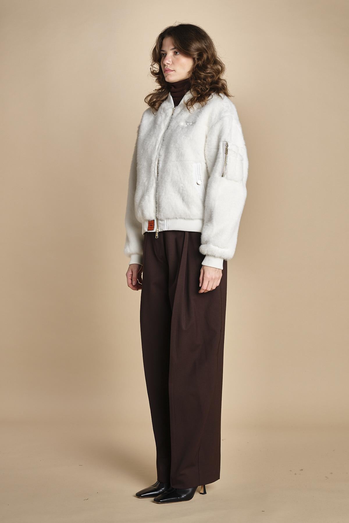 bomber in ecopelliccia BWSEWARDF5 WHITE bombers original 