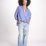 camicia righine over VT6406 LILAC zen ethic 