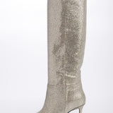 Stivale platino tacco 7,5 cm ST1580 PLATINO l'arianna 