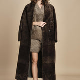 gilet metà montone e metà cotone REB MJD144PATEX72 J0229 DOVE FUR jejia 