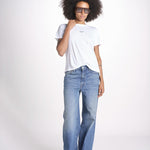 t-shirt girocollo con ali strass JWTS01669 BLANC 101 zadig & voltaire 
