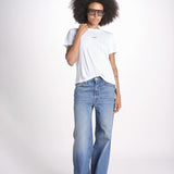 t-shirt girocollo con ali strass JWTS01669 BLANC 101 zadig & voltaire 