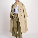 pantalone con elastico in popeline GOLFO 2615131102600 002 VERDE KAKI weekend maxmara 