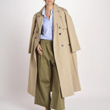 pantalone con elastico in popeline GOLFO 2615131102600 002 VERDE KAKI weekend maxmara 