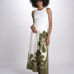 gonna con stampa fiori 350513 PALERMO GREEN 26083 farm rio 