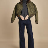 denim a zampa con taschine FAUVE INDIGO fam 