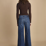 denim a zampa con bottoni THE TOMCAT ROLLER SKIMP 10115-259_A PFI (PERFECLY IMPERFETC) mother 