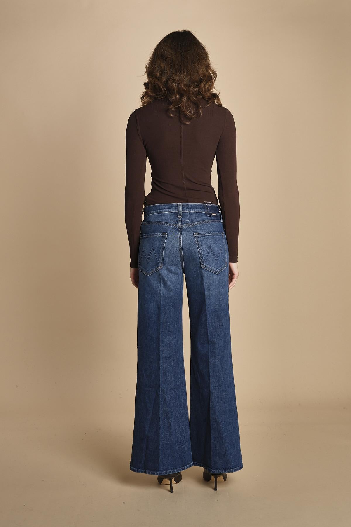 denim a zampa con bottoni THE TOMCAT ROLLER SKIMP 10115-259_A PFI (PERFECLY IMPERFETC) mother 