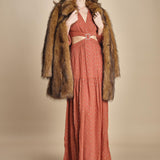 abito lungo manica lunga con borchiette MARRY BRIQUE ba&sh 