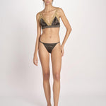 reggiseno triangolo in satin e pizzo LOVE LACE L25101005 DARK GREEN 782 love stories 