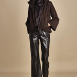 pantalone in ecopelle TRIFF F25-080 030 CHOCOLATE oscar 