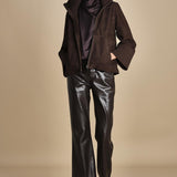 pantalone in ecopelle TRIFF F25-080 030 CHOCOLATE oscar 